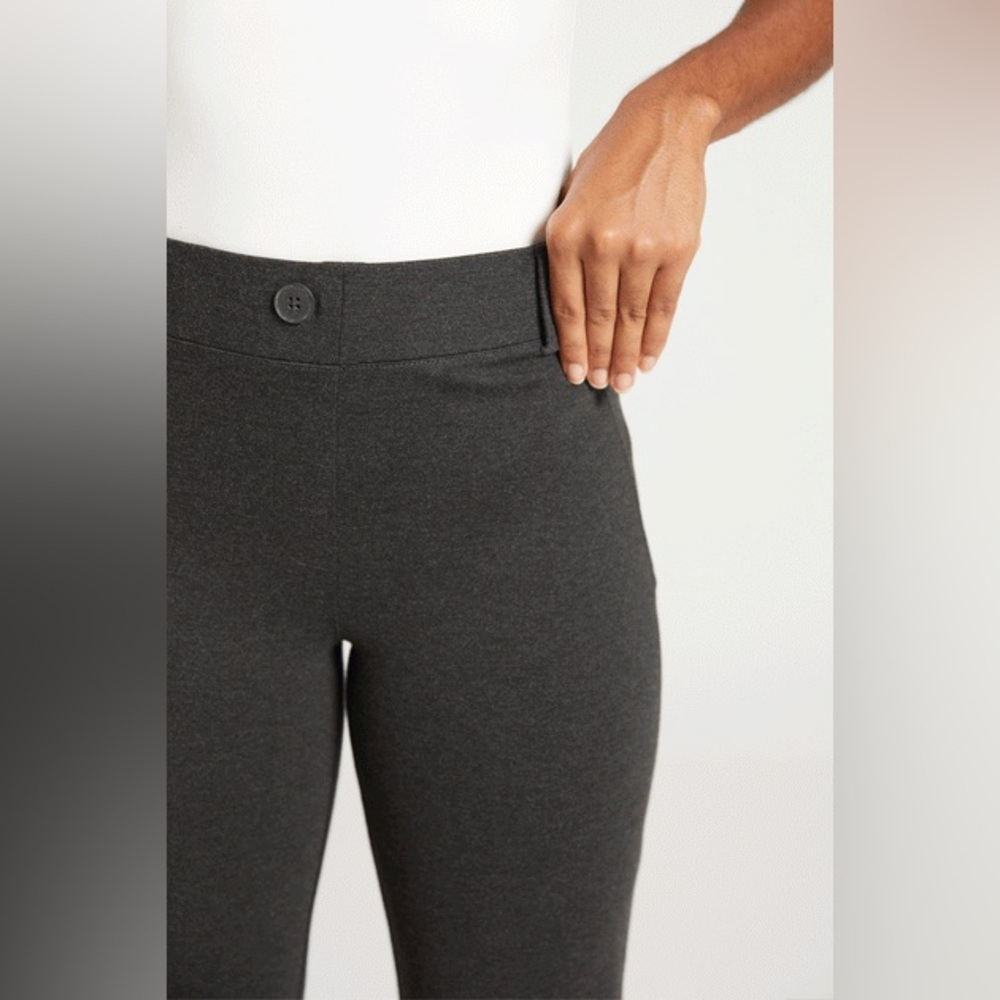 Betabrand Classic Dress Pant Yoga Pant Straight in Charcoal Grey Size XS Petite. - Picture 14 of 15